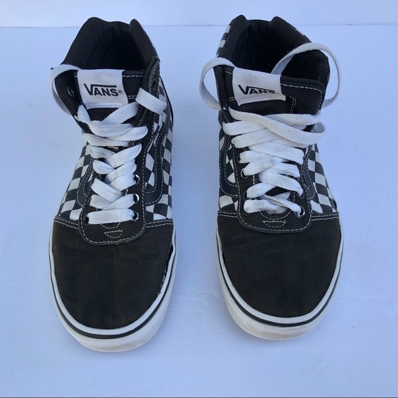 blue and black vans high top